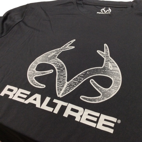RealTree Men’s Poly T-shirt Black Sz M - Picture 9 of 11